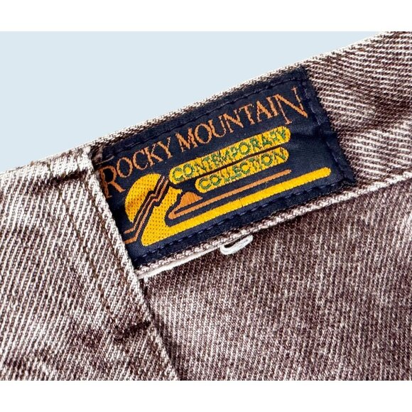 Vintage ROCKY MOUNTAIN Brown Stonewashed 80s / 90s Hi Rise Jeans Sz 27 - Picture 6 of 8